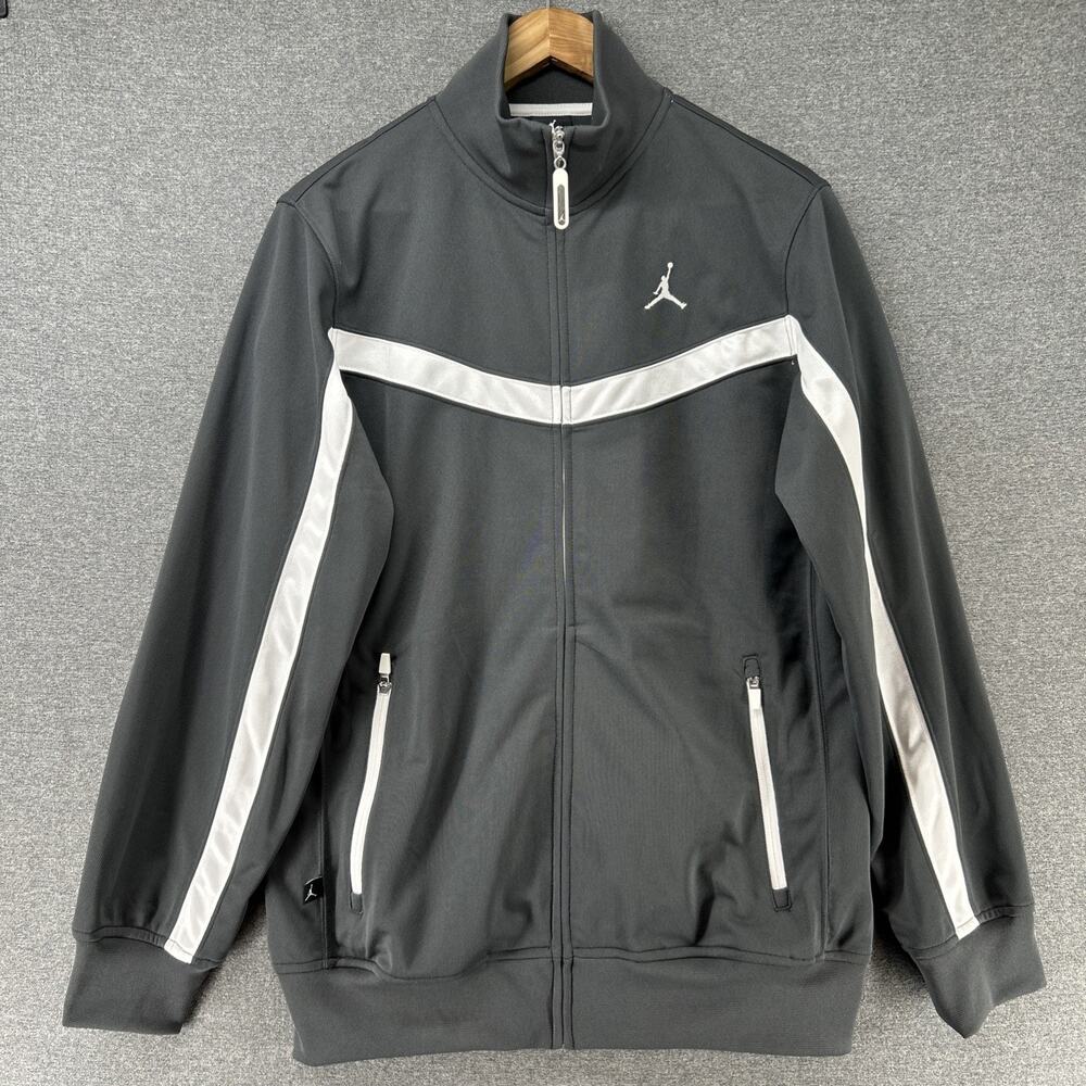 NWT Jordan Basketball Jacket Mens XS Black Dri-Fit Full Zip Track Warmup Top
